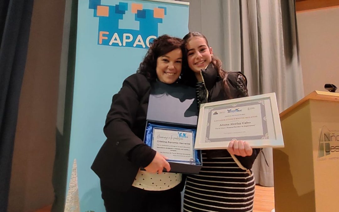 FAPACNE reconoce la la labor de Cristina Paramio (profesora) y Aitana Alcelay (alumna de 2º ESO)