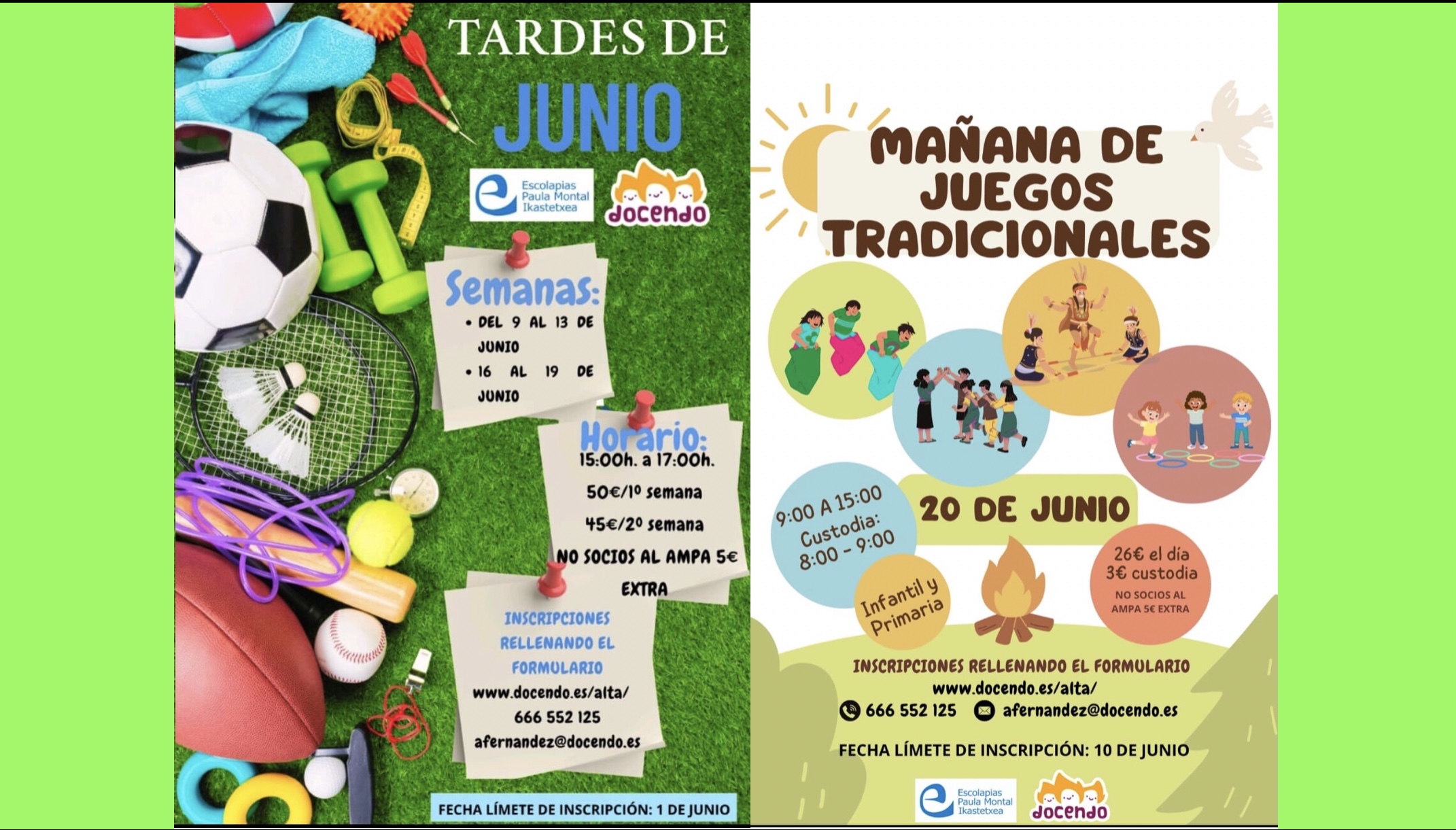 Actividades en junio / Jarduerak ekainean