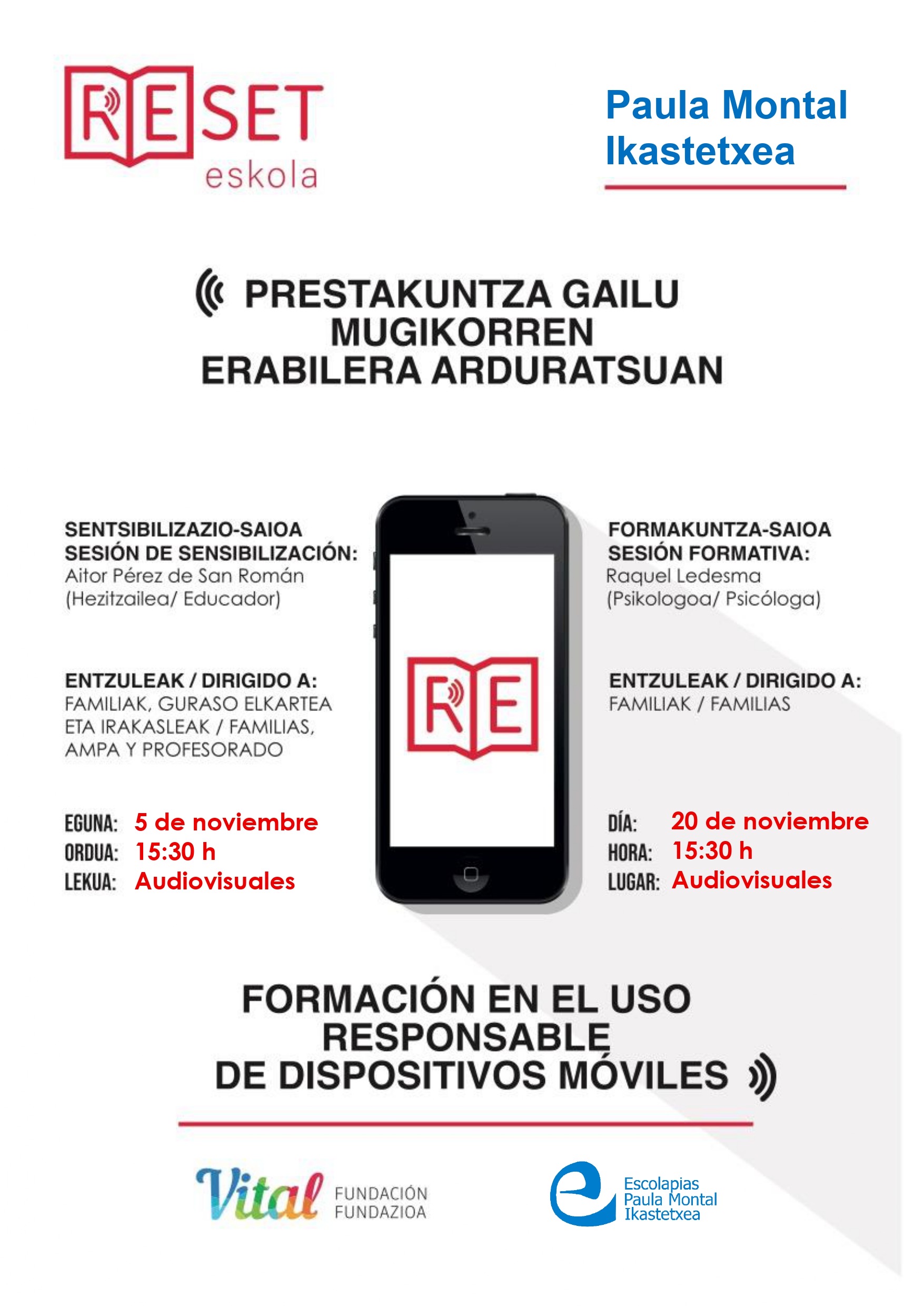 Sesiones formativas / Formakuntza saioak